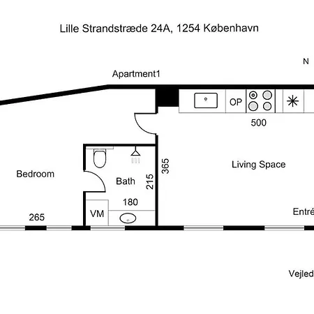 Apartment Charmerende Ved Nyhavn 1 Sal